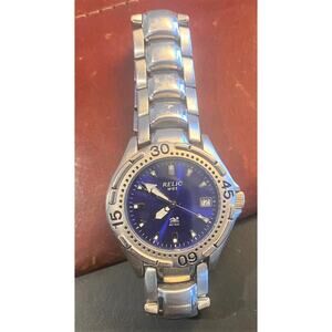 Men's 40mm Silber Tone Relic Wet Watch, ZR11589, WR 50M
